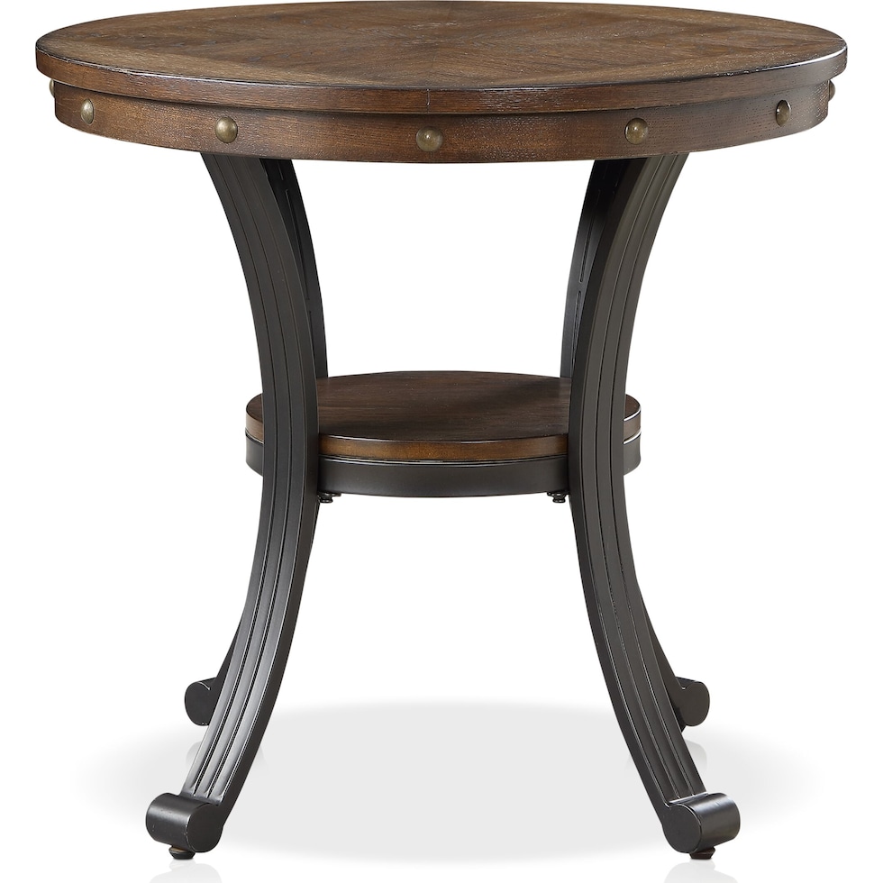 cyril dark brown end table   