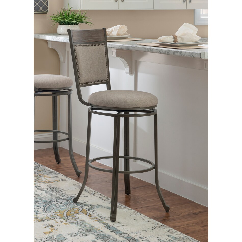 cyril gray bar stool   