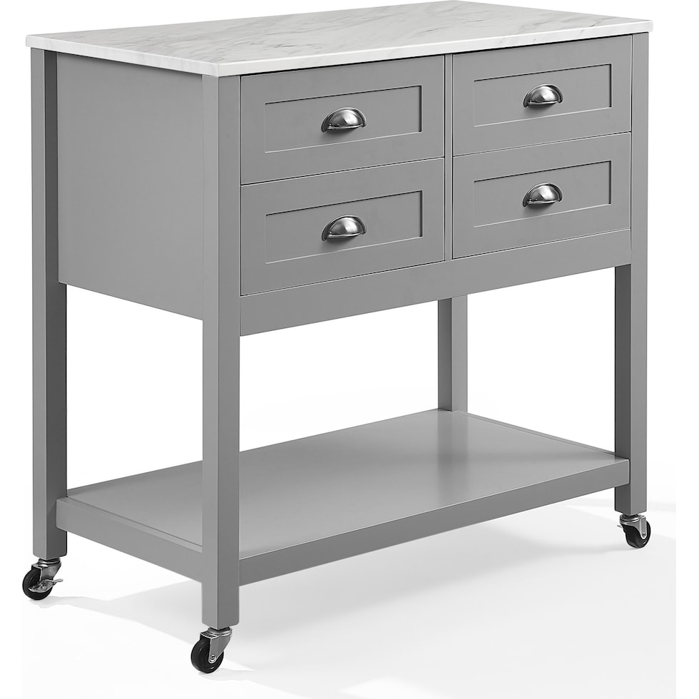 dacre gray white kitchen island   