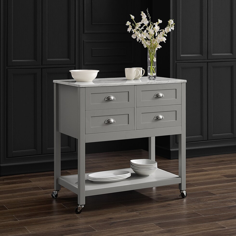 dacre gray white kitchen island   