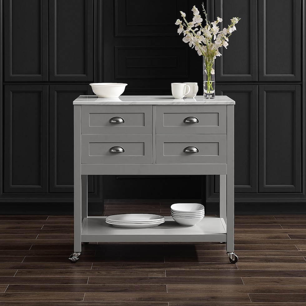 dacre gray white kitchen island   