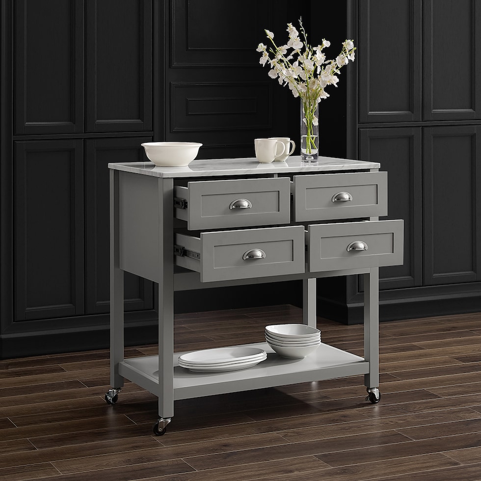 dacre gray white kitchen island   