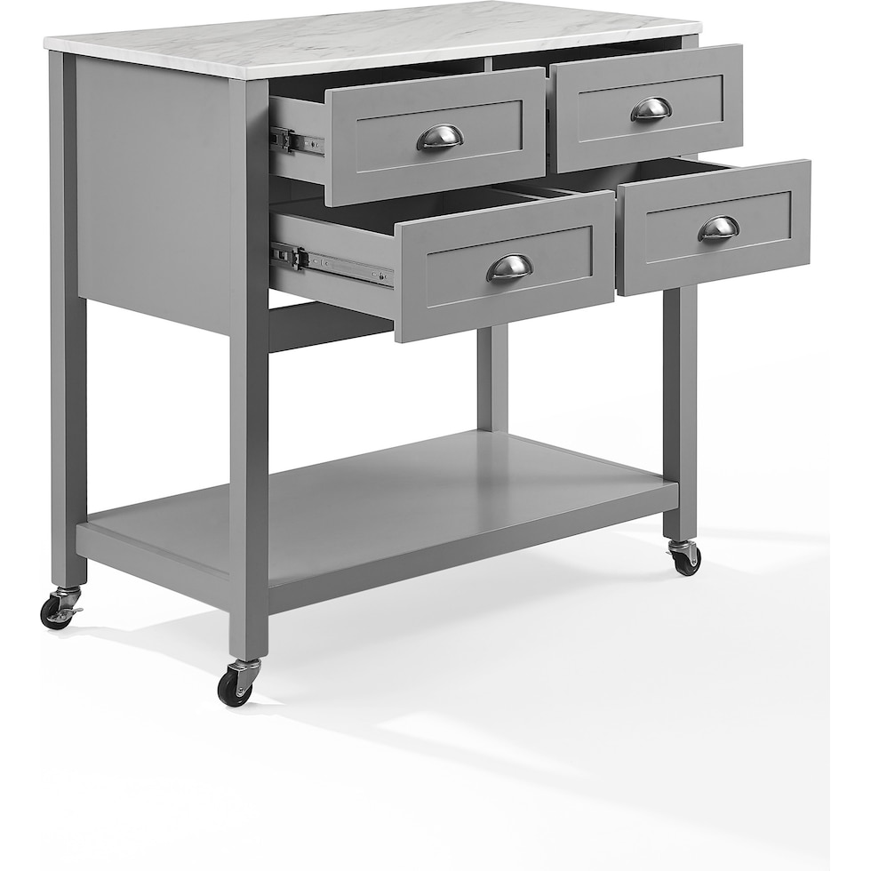 dacre gray white kitchen island   