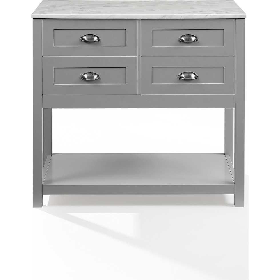 dacre gray white kitchen island   