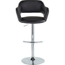 daina black chrome bar stool   