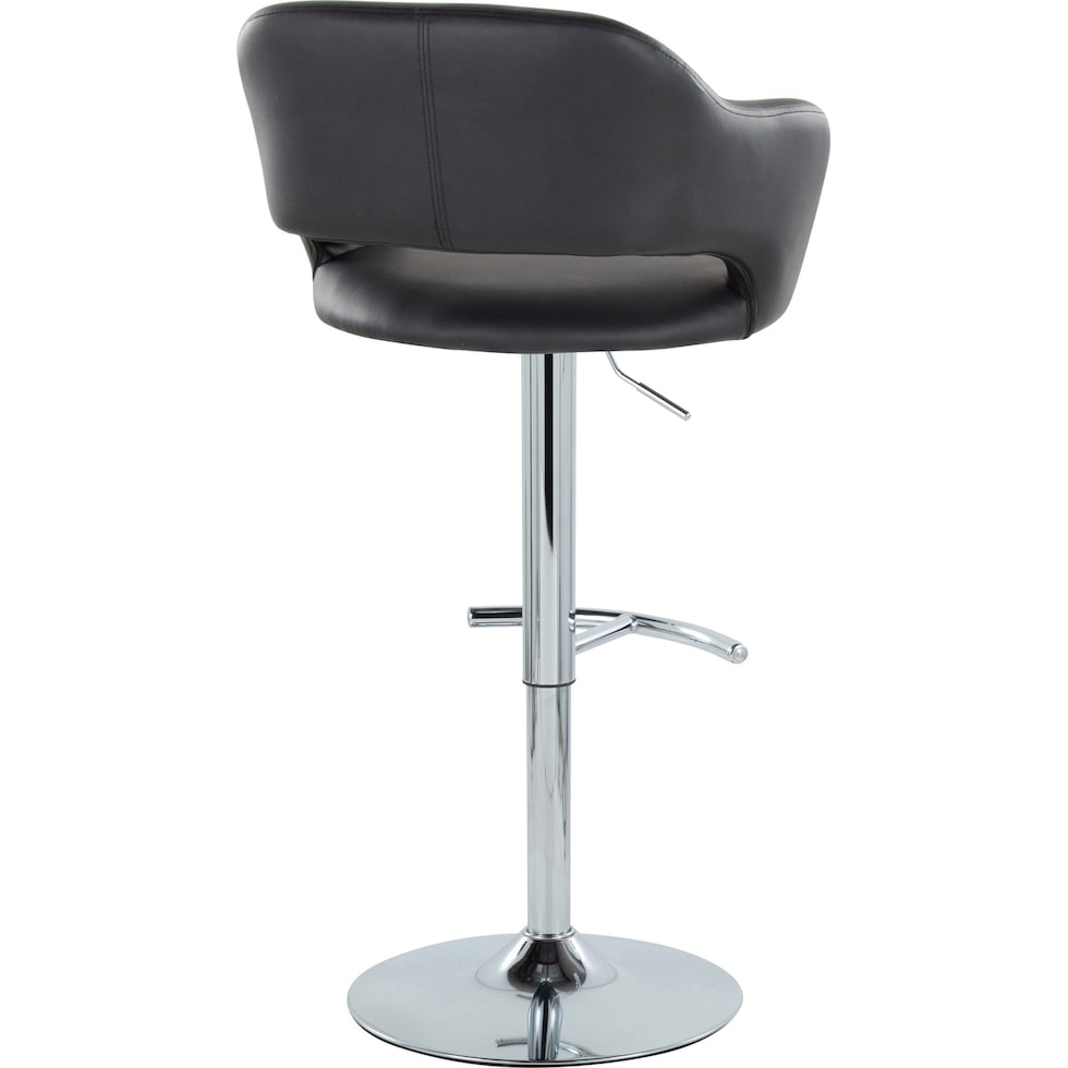 daina black chrome bar stool   