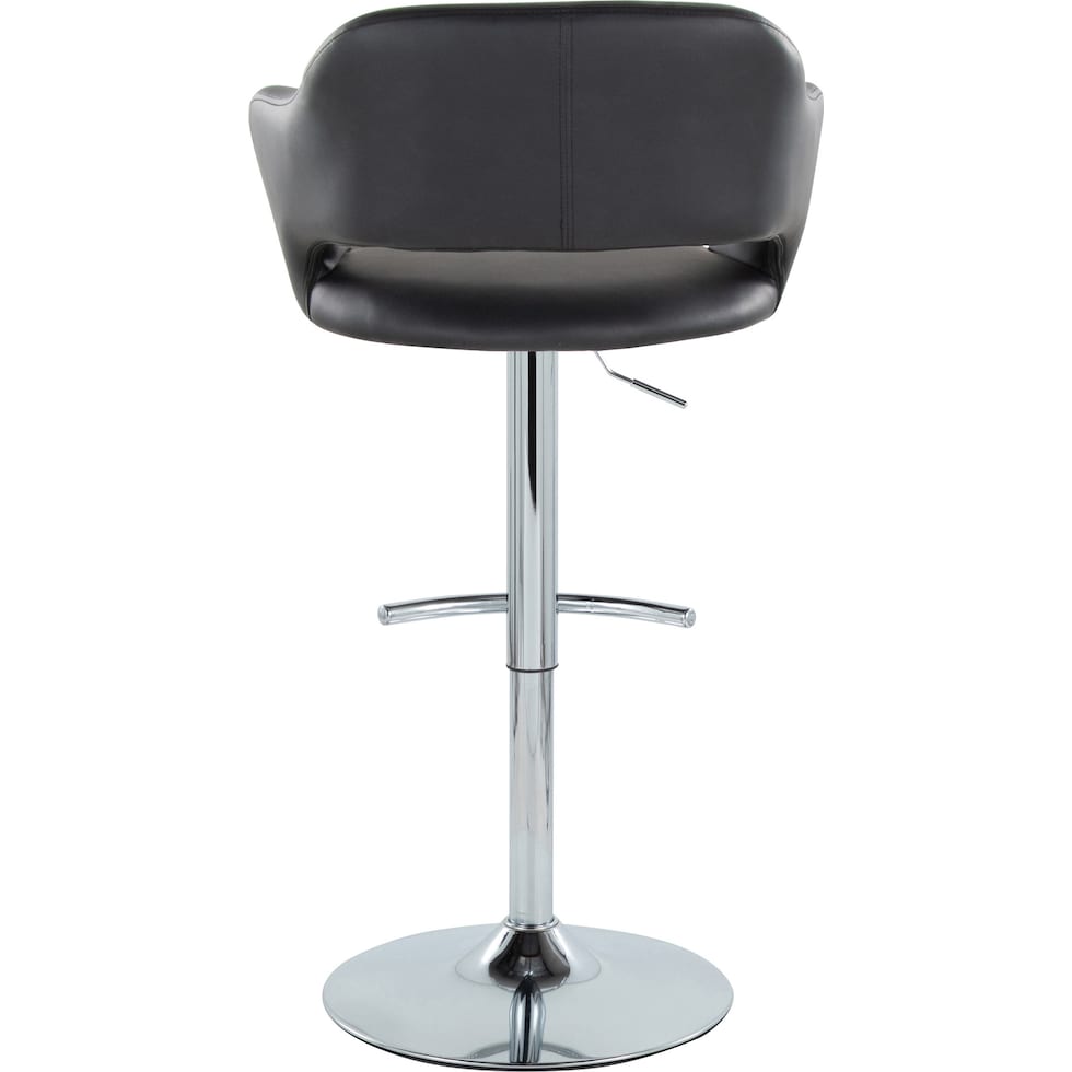 daina black chrome bar stool   