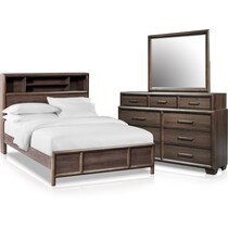 dakota dark brown  pc king bedroom   