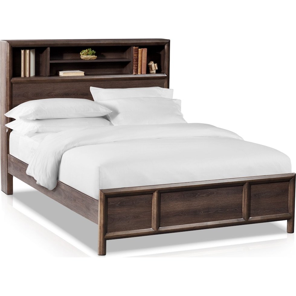 dakota dark brown king bed   