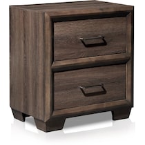 dakota dark brown nightstand   