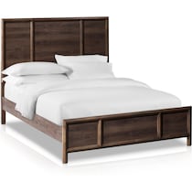 dakota dark brown queen bed   