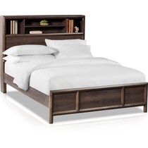 dakota dark brown queen bed   