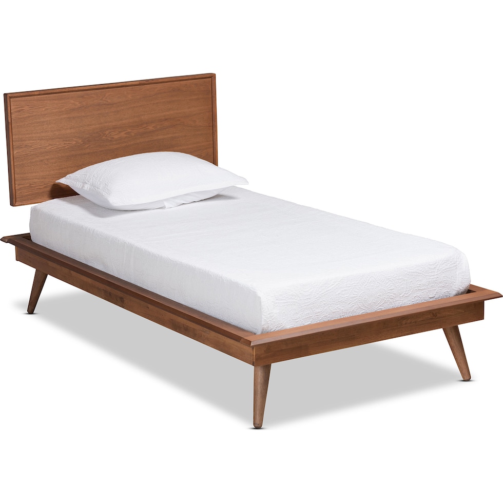 dalal dark brown twin bed   