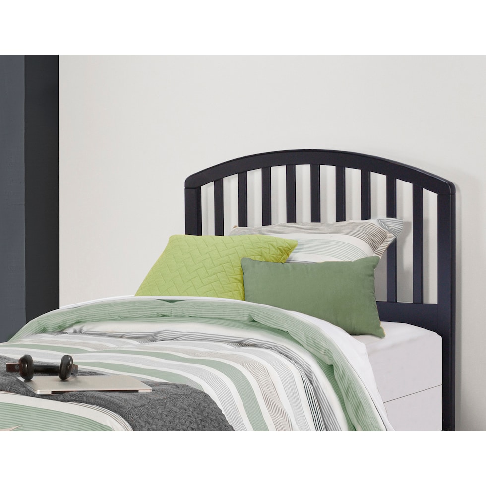 daliah black twin headboard   