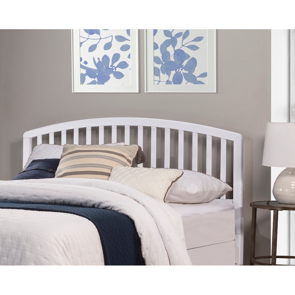 daliah white full queen headboard   