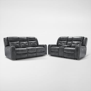 Damen Dual-Power Reclining Sofa and Loveseat