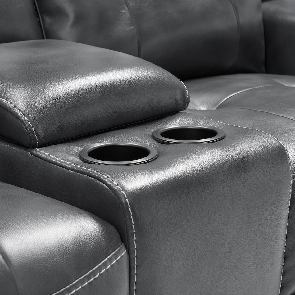 damen gray  pc manual reclining living room   