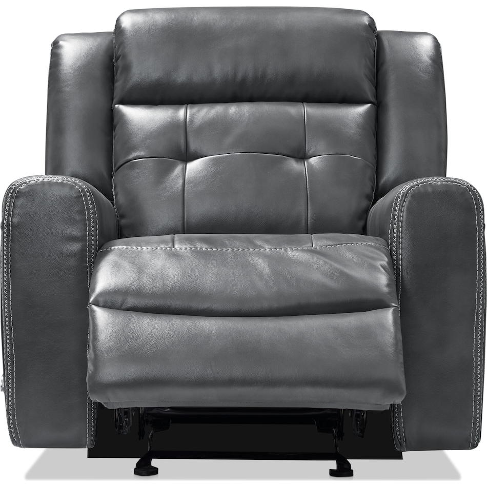 damen gray  pc manual reclining living room   