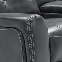 damen gray power reclining loveseat   