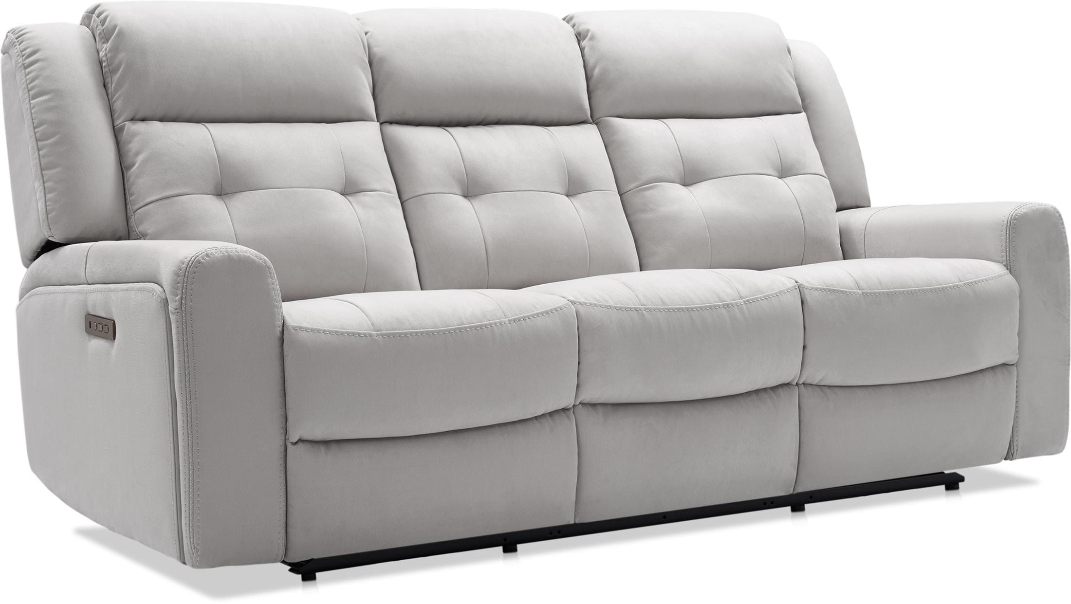 Sofa Reclinable 2 Puestos Alamo Microfibra Poland Gris