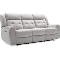 damen gray power reclining sofa   