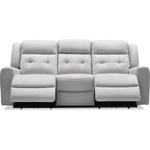 damen gray power reclining sofa   