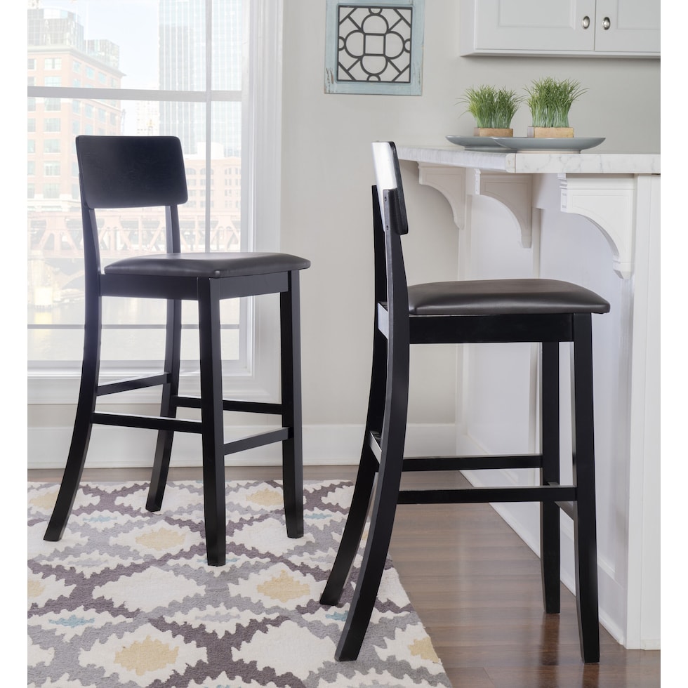 damian black bar stool   