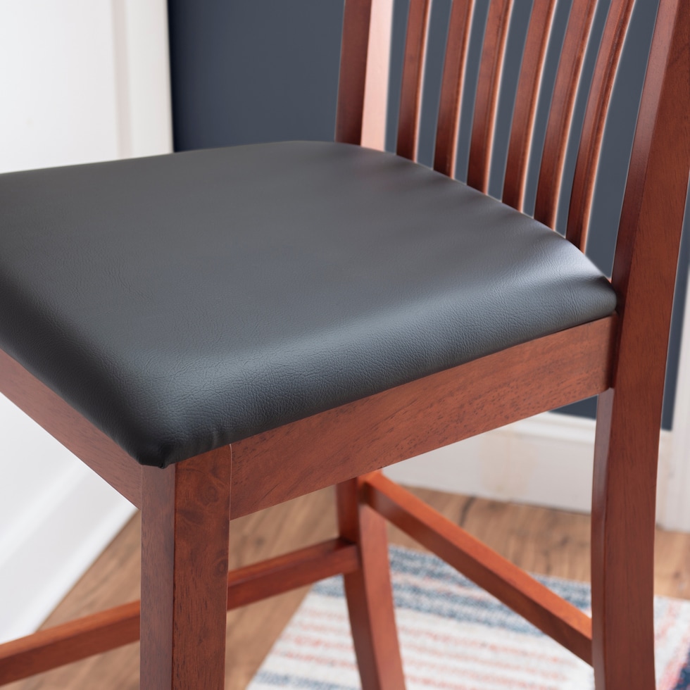 damian dark brown bar stool   