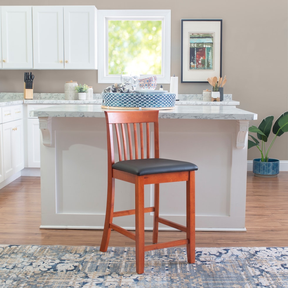 damian dark brown counter height stool   