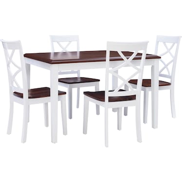 Dani Dining Table and 4 Dining Chairs