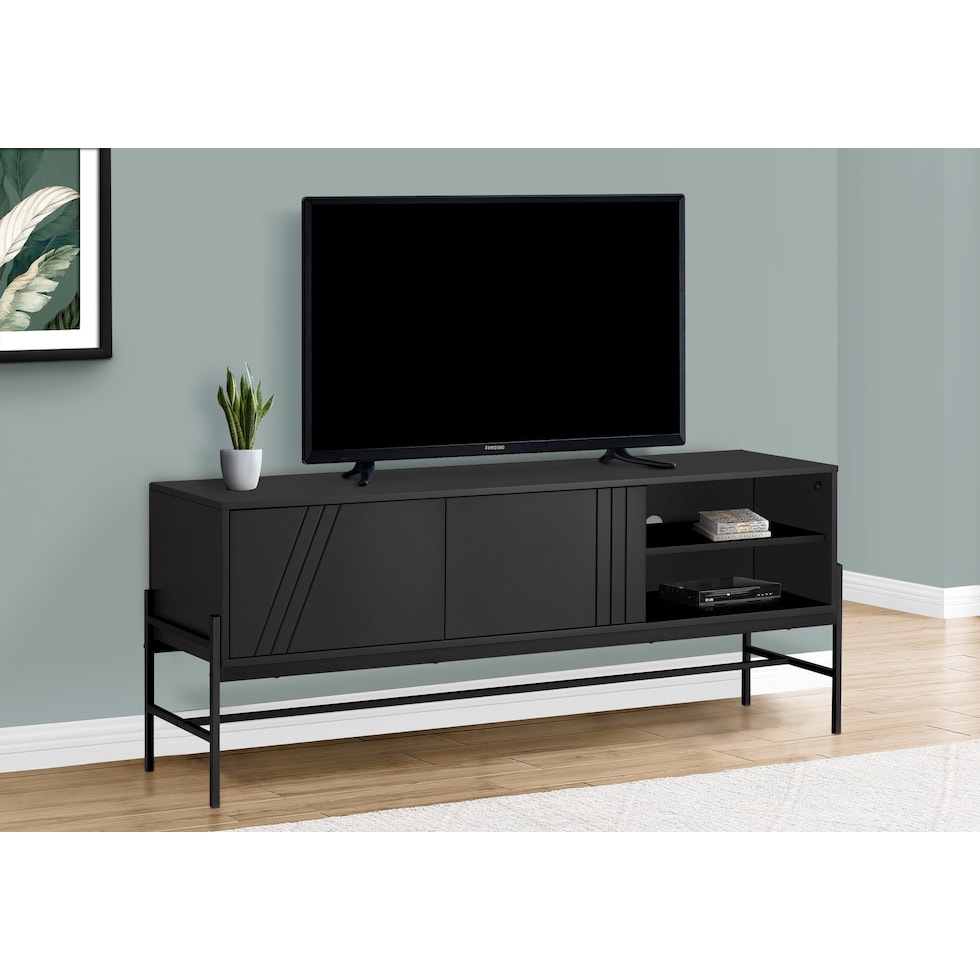 daniella black tv stand   