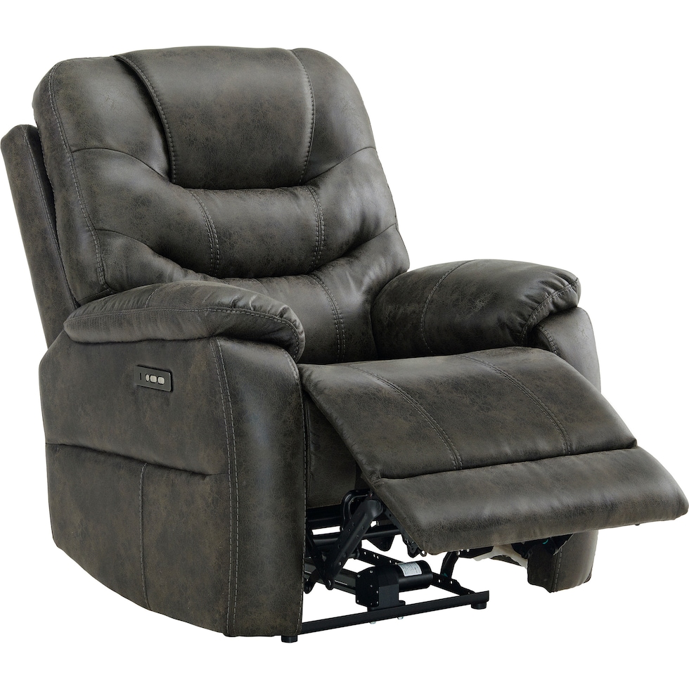 daniels dark brown power recliner   