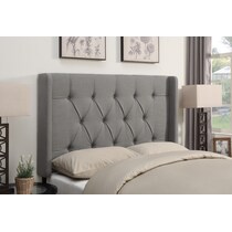 daphne gray full queen headboard   