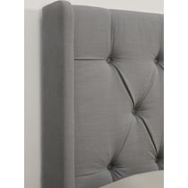 daphne gray full queen headboard   