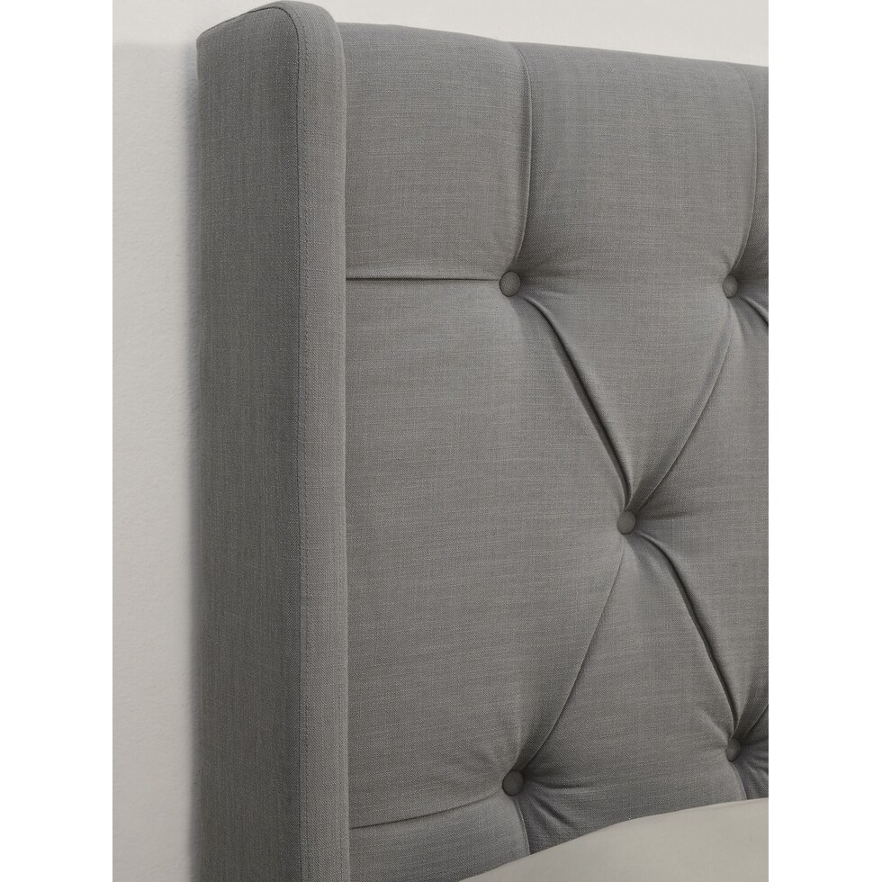 daphne gray full queen headboard   
