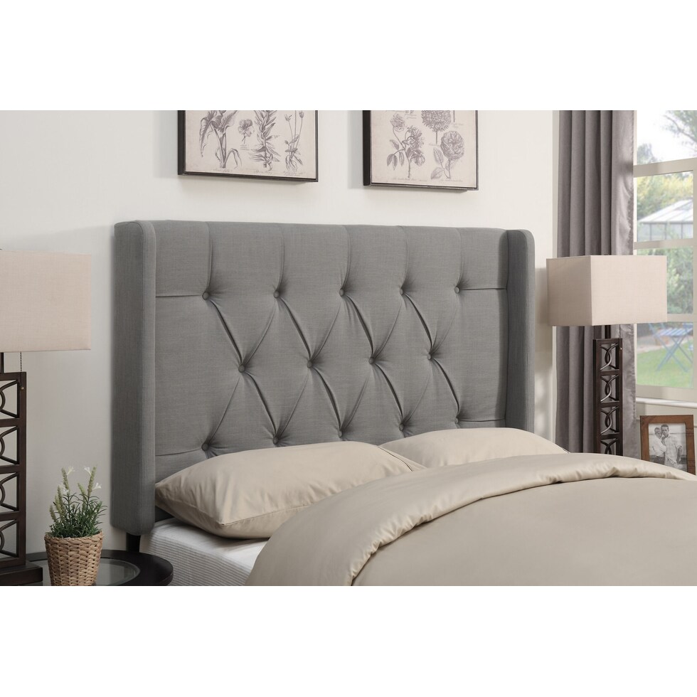daphne gray king california king headboard   