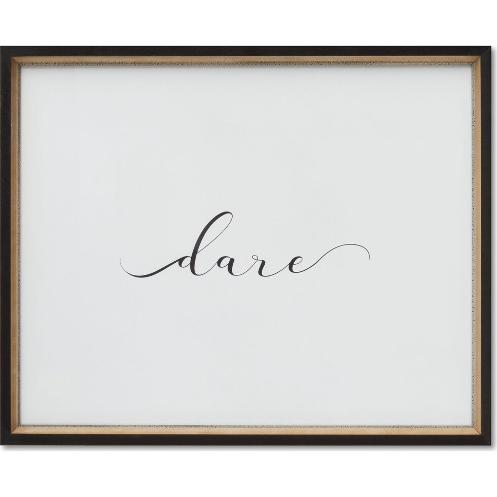 dare white wall art   