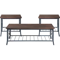 dark brown  pc occasional tables   