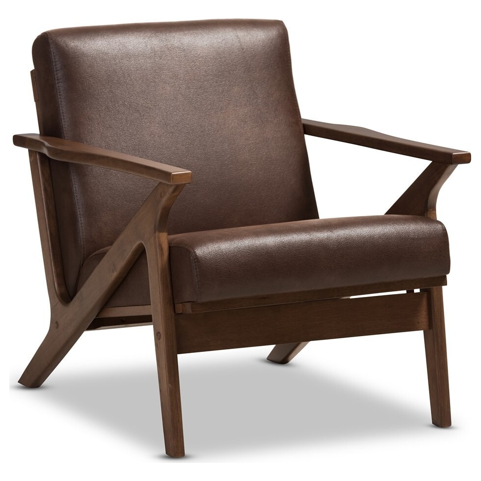 dark brown accent chair   