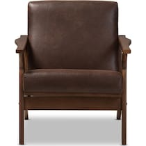 dark brown accent chair   