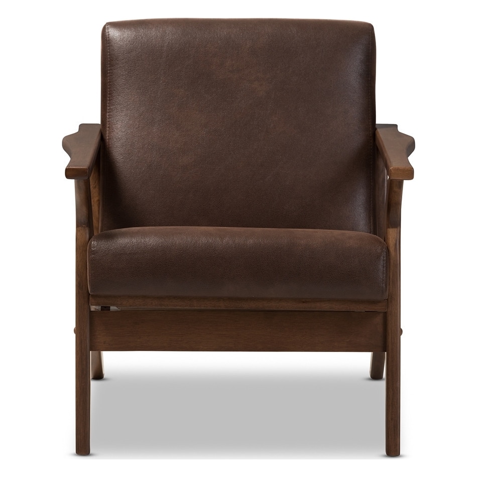 dark brown accent chair   