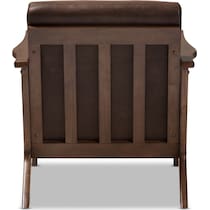 dark brown accent chair   