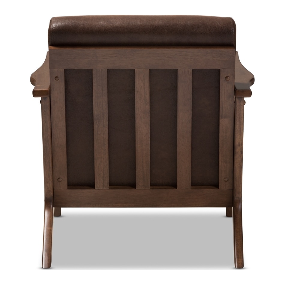 dark brown accent chair   