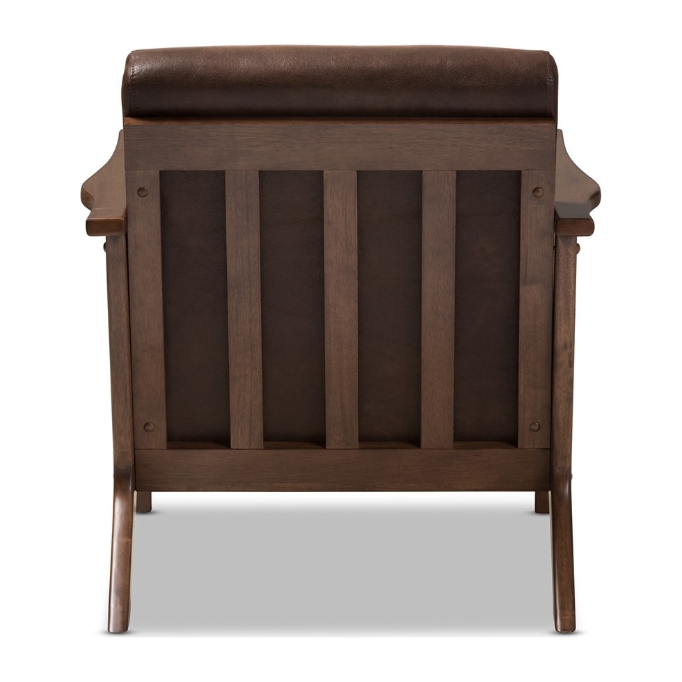 dark brown accent chair   