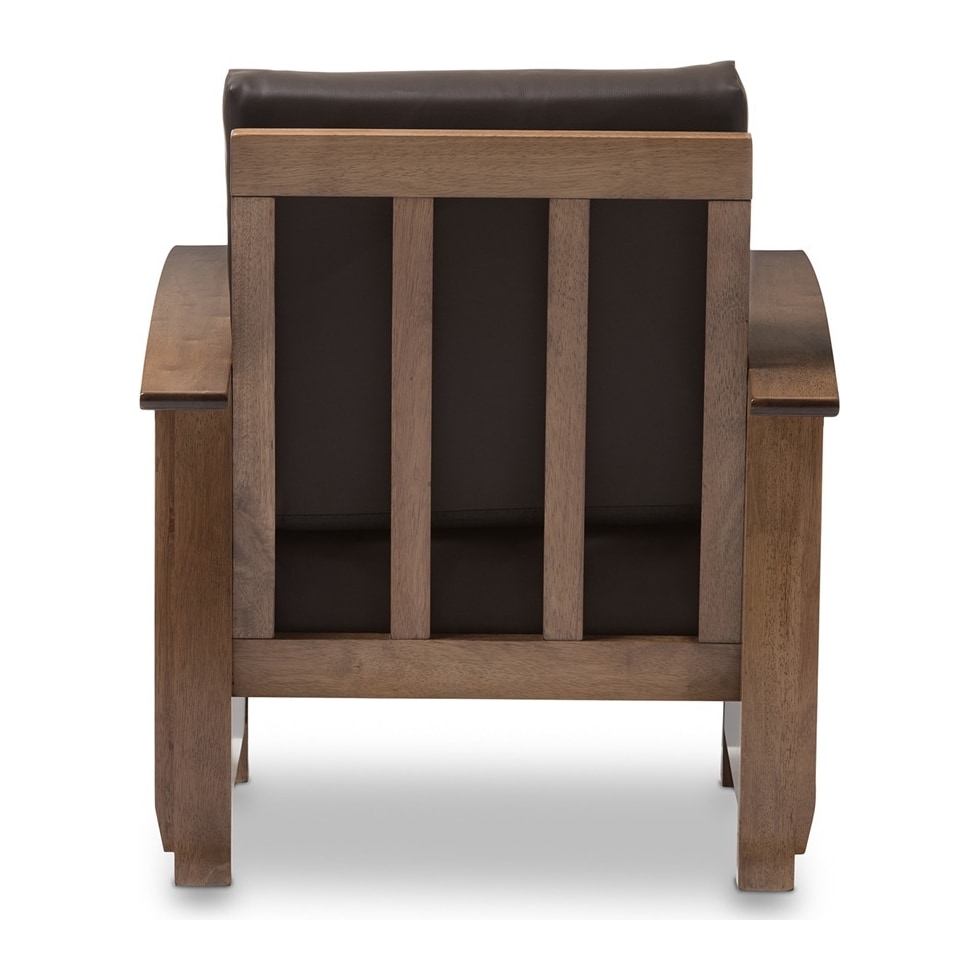 dark brown accent chair   