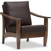 dark brown accent chair   