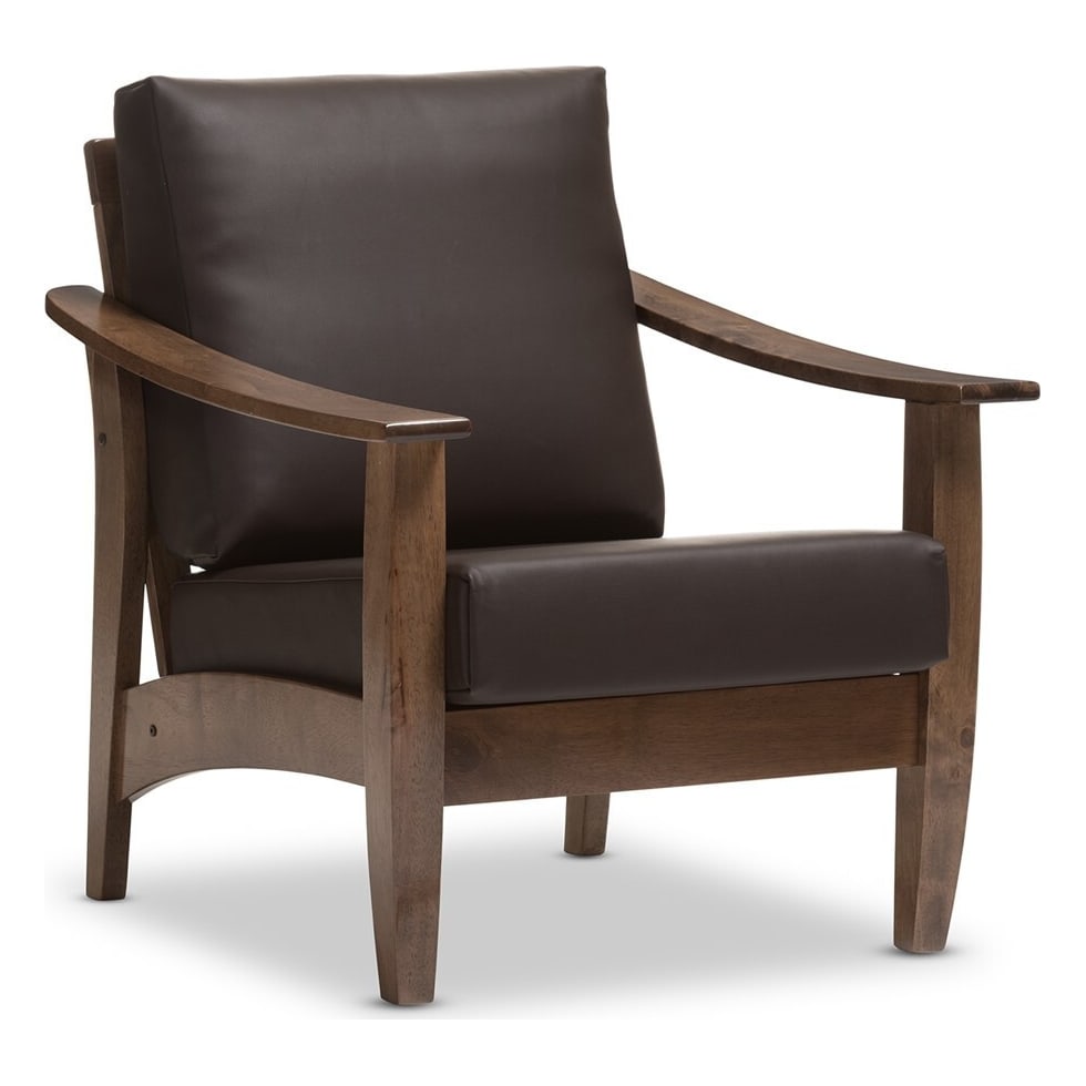 dark brown accent chair   