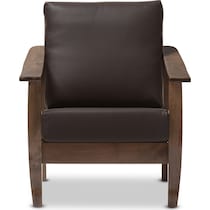 dark brown accent chair   