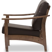 dark brown accent chair   