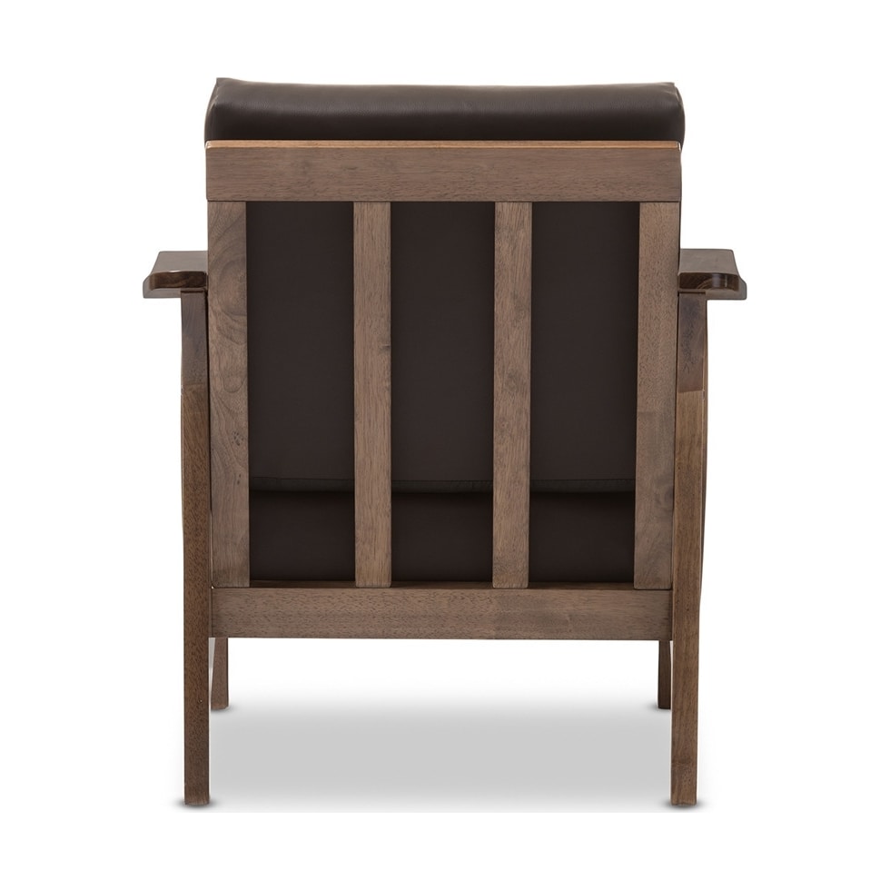 dark brown accent chair   